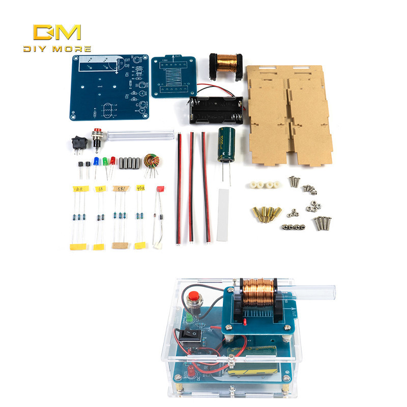 Diymore DC3V แรงดันไฟฟ้าสูงเครื่องส่งสัญญาณแม่เหล็กไฟฟ้า Diy ชุด Coil Boost โมดูลแผงวงจรเชื่อมออกกําลังกายอิเล็กทรอนิกส์ชิ้นส่วนทดลองวิทยาศาสตร์
