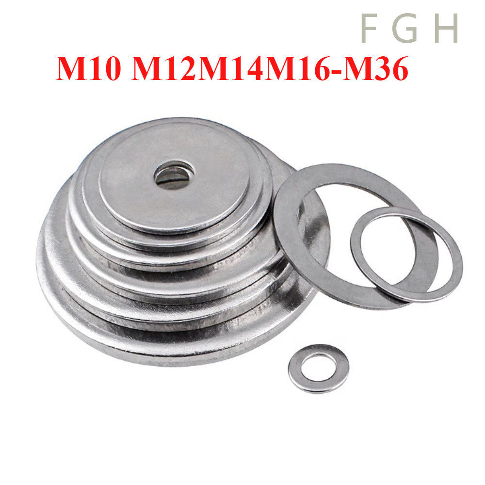 [FGH-y] M10 M12M14M16-M36 แหวนอีแปะ แหวนรอง น็อตสกรู สแตนเลส 304 / Flat Washer Stainless Screw