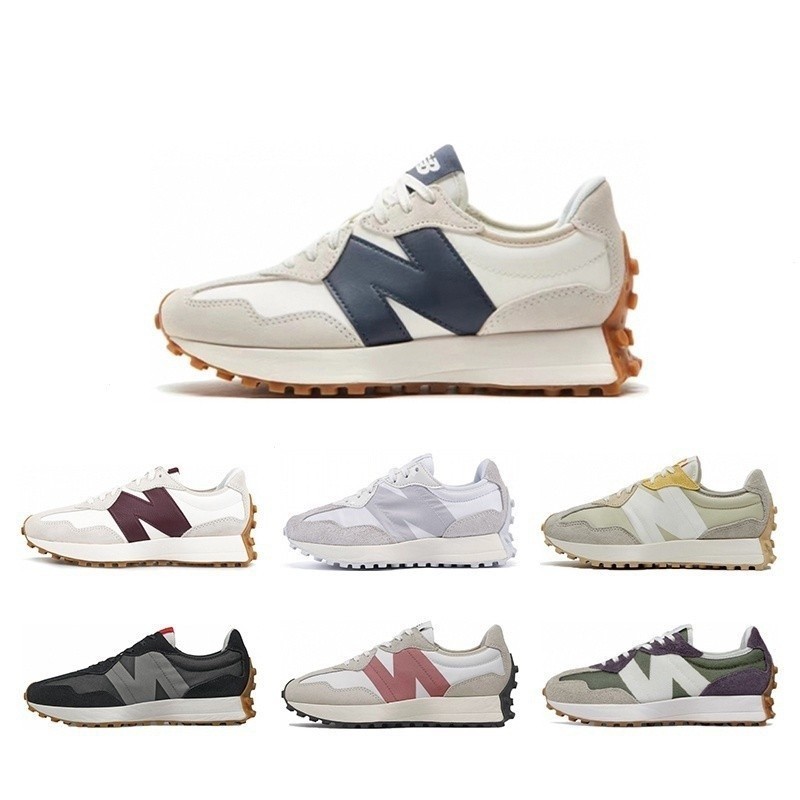 NEW BALANCE 327 New Balance รองเท้าผ้าใบ ws327k แดง /เบจ/ เขียว/เหลืองคุณภาพสูง