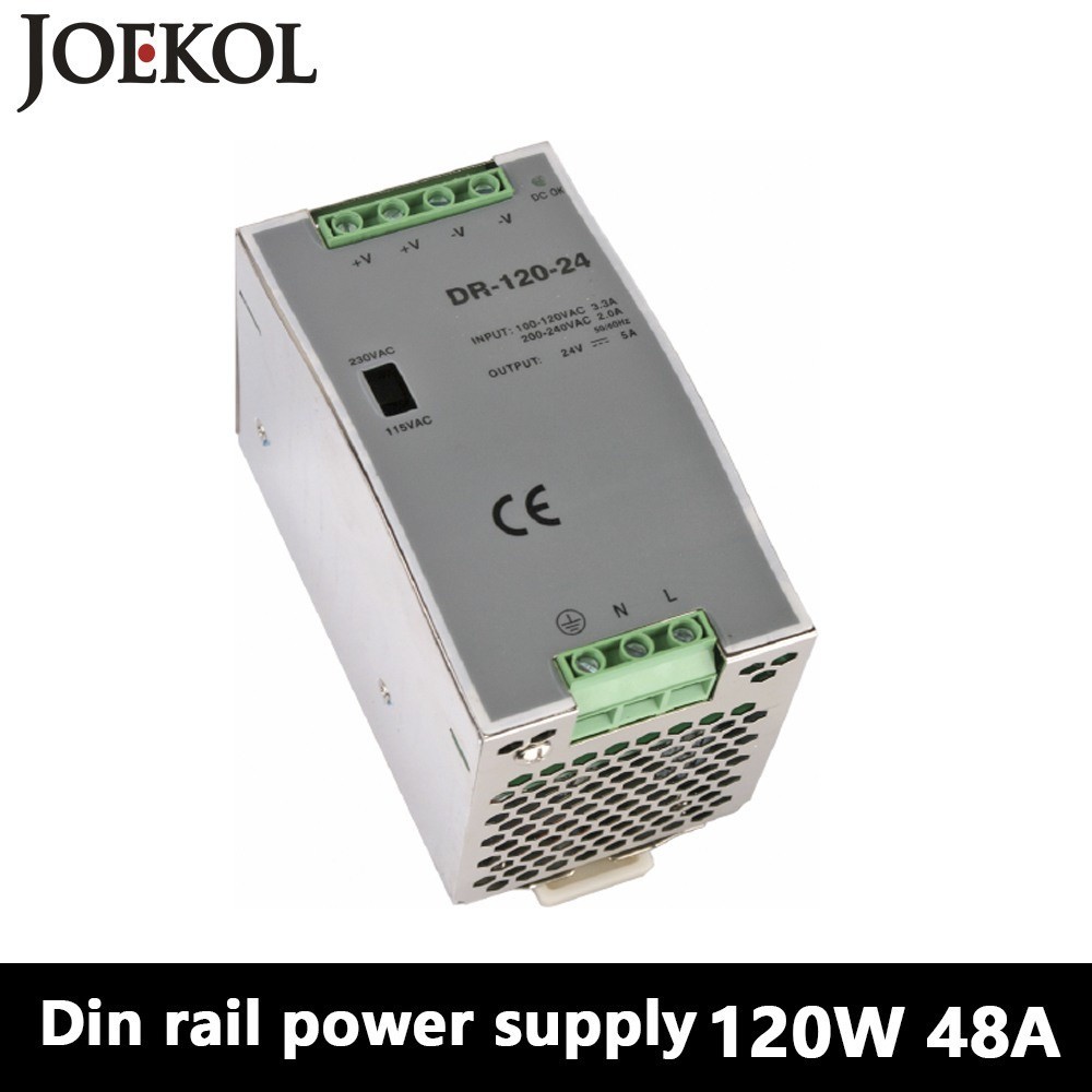 ✡DR-120 Din Rail Power Supply 120W 48V 2.5A,Switching Power Supply AC 110v/220v Transformer To DC 48