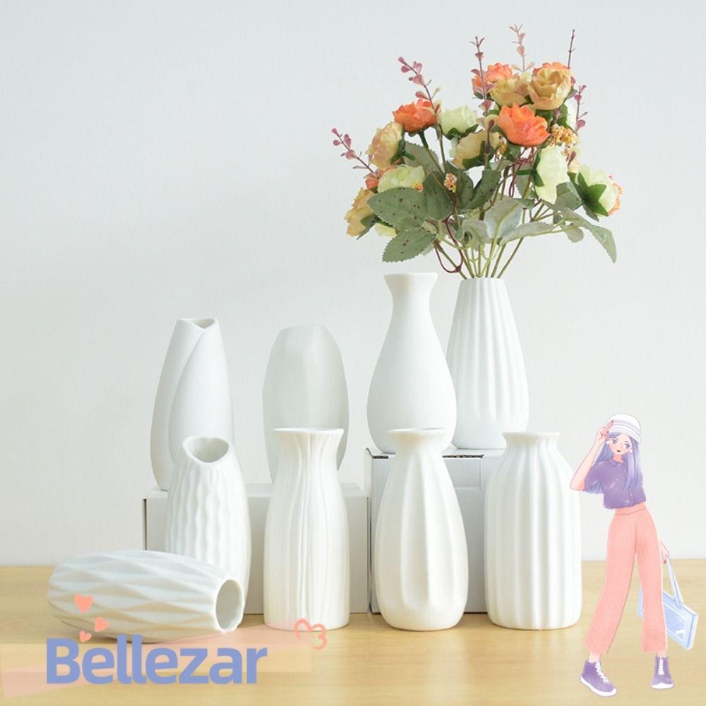 เบลล์ซาร์ กระถางดอกไม้พลาสติก,ทนทานสร้างสรรค์นอร์ดิกแจกันดอกไม้,เซรามิกเลียนแบบที่ทันสมัยการจัดดอกไม้ที่เรียบง่ายภาชนะตกแต่งบ้าน
