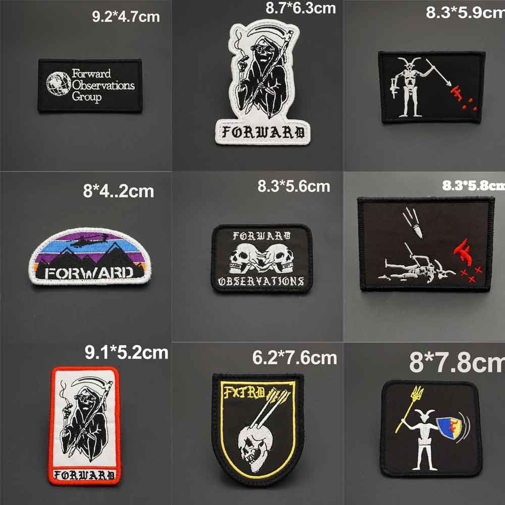 ที่กําหนดเองAQ Frontier องค์กรสังเกต FOB กองกําลังพิเศษยุทธวิธี 3D เย็บปักถักร้อย Velcro Patch /Badges/armband/Emblem ตกแต่งสําหรับแจ็คเก็ตกางเกงยีนส์กระเป๋าเป้สะพายหลังหมวก