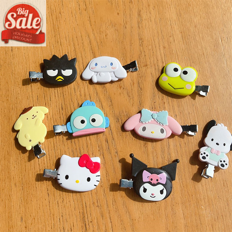 Af Kawaii Sanrio กิ๊บติดผมน่ารักการ์ตูน Hairpin Headwear น่ารักด้านข้าง Bang คลิปสําหรับสาวผู้หญิงอุปกรณ์เสริมผมของขวัญ A