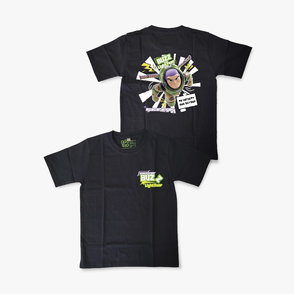 ใหม่ T-Shirtเสื ้ อยืด Buzz Lightyear สําหรับเด ็ กชายอายุ 1-12 ปี DTX4 -Unisex Wide form