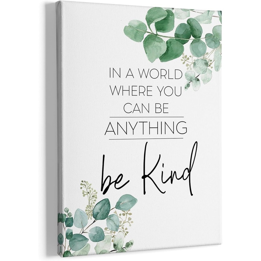 1 Piece Poster Be Kind Inspirational Wall Art Decor Be Kind Sign Office Canvas Wall Art Decor Office
