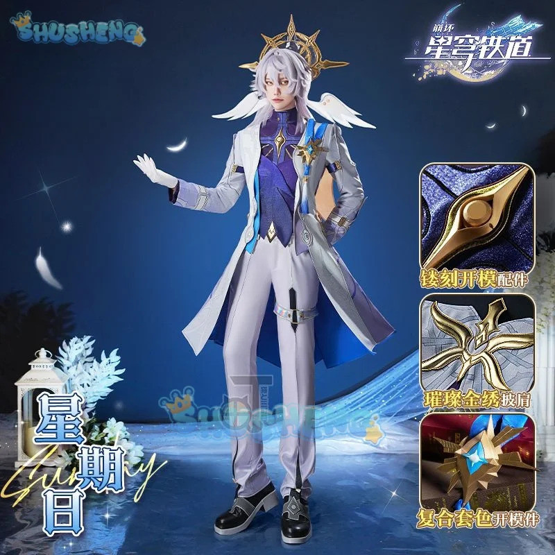 Cat3dm Honkai: Star Rail Cos Sunday คอสเพลย์ชุดอะนิเมะสําหรับผู้หญิงครบชุด