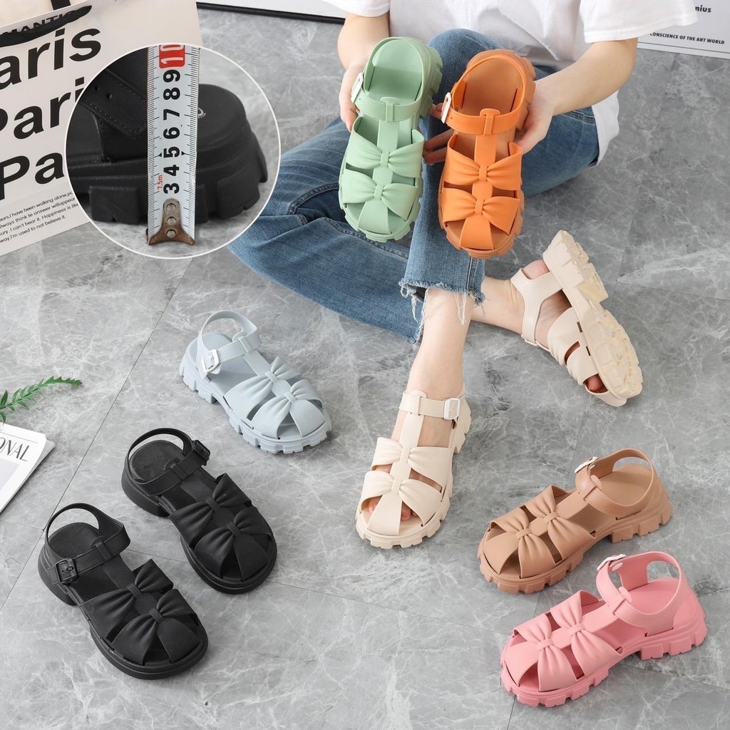 Code: 1238 รองเท้ารัดส้นโบว์ มาใหม่ นิ่ม ใส่สบาย ไซส์37-41 พร้อมส่ง