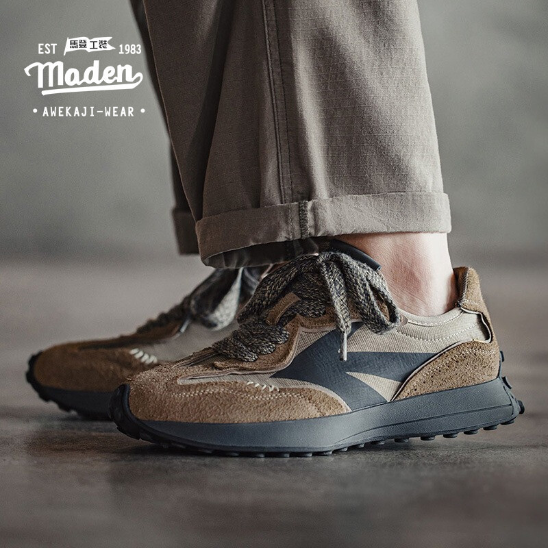 American retro workwear summer new style dad shoes sports waffle thick sole breathable casual trendy shoes for men autumn and winter