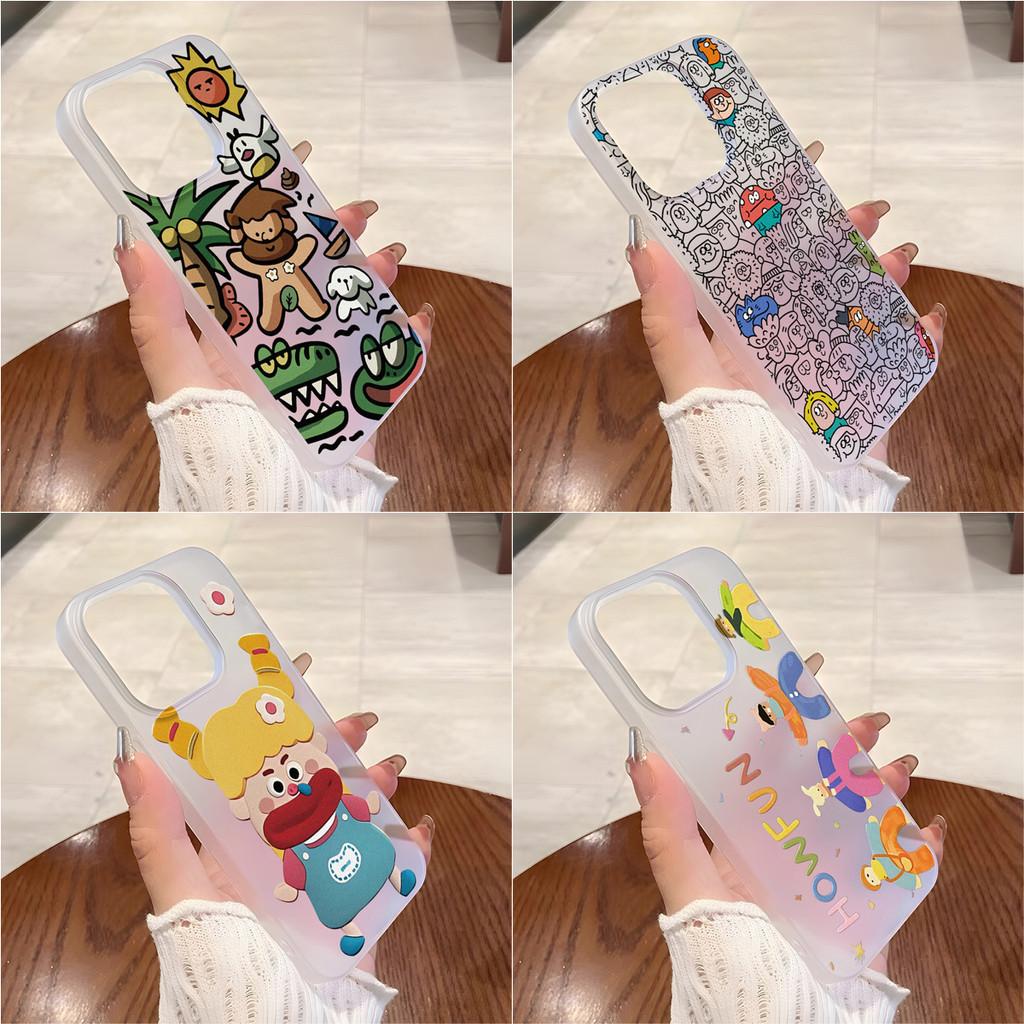 ปลอกฝ้า เคส for iphone 15 14 Plus 13 12 14 15 11 Pro Max เคสโทรศัพท์มือถือ ฝาหลังซิลิโคนอ่อนนุ่ม กันกระแทก ประชากร