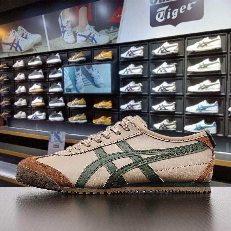 [ขายร้อน] Onitsuka Tiger Onitsuka Tiger MEXICO 66รองเท้าผ้าใบคุณภาพสูงสำหรับผู้ชายและผู้หญิง rcms