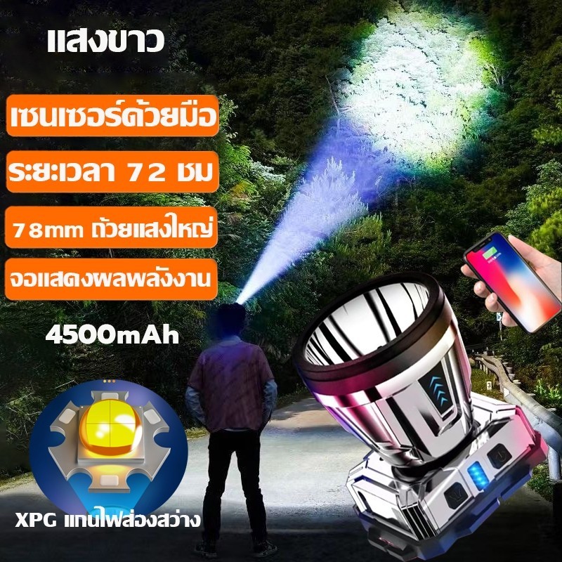 T999🔥【COD】ไฟฉายคาดหัว LED 12800000W ส่องแสงระยะ5KM อายุการใช้งานแบตเตอรี่ยาวนาน ตกปลากลางแจ้ง กันน้ำ - รูปที่ 6