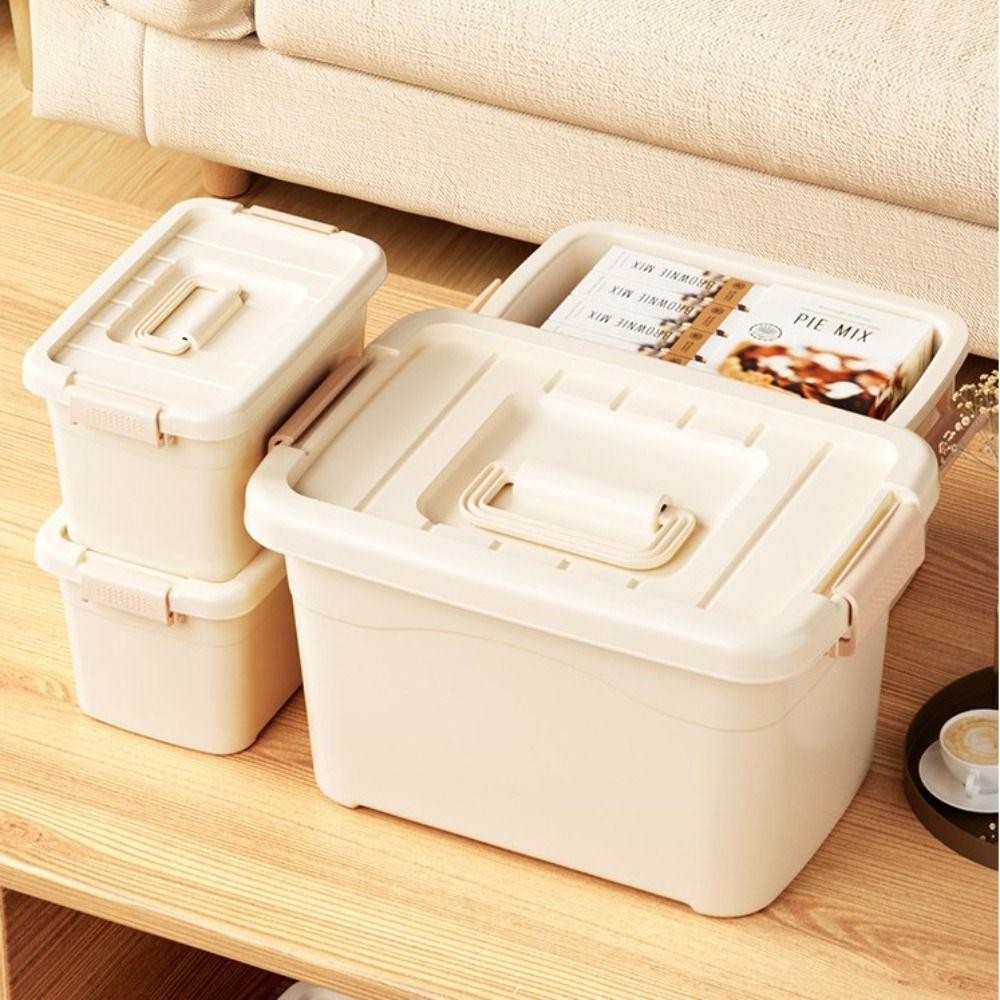 ตู้เก็บของ ESSECOME กล่องเก็บของในครัวเรือนกันน้ําทนทานกันฝุ่นความจุขนาดใหญ่พร้อมที่จับมัลติฟังก์ชั่นในครัวเรือน - รูปที่ 4