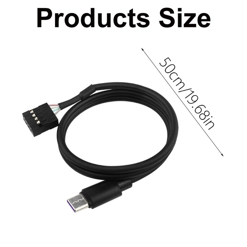 Homie0 9Pin To Type C สาย USB เมนบอร์ดคอมพิวเตอร์สายไฟสําหรับหน้าจอรอง PC หน้าจอ LCD Fast Charging และ D