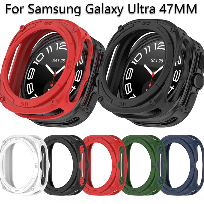 ซิลิโคนป้องกันกรณีใช้งานร่วมกับ Samsung Galaxy Watch 7 Ultra นาฬิกา TPU Soft Protector ฝาครอบสําหรับนาฬิกา Ultra 47 มม.อุปกรณ์เสริม