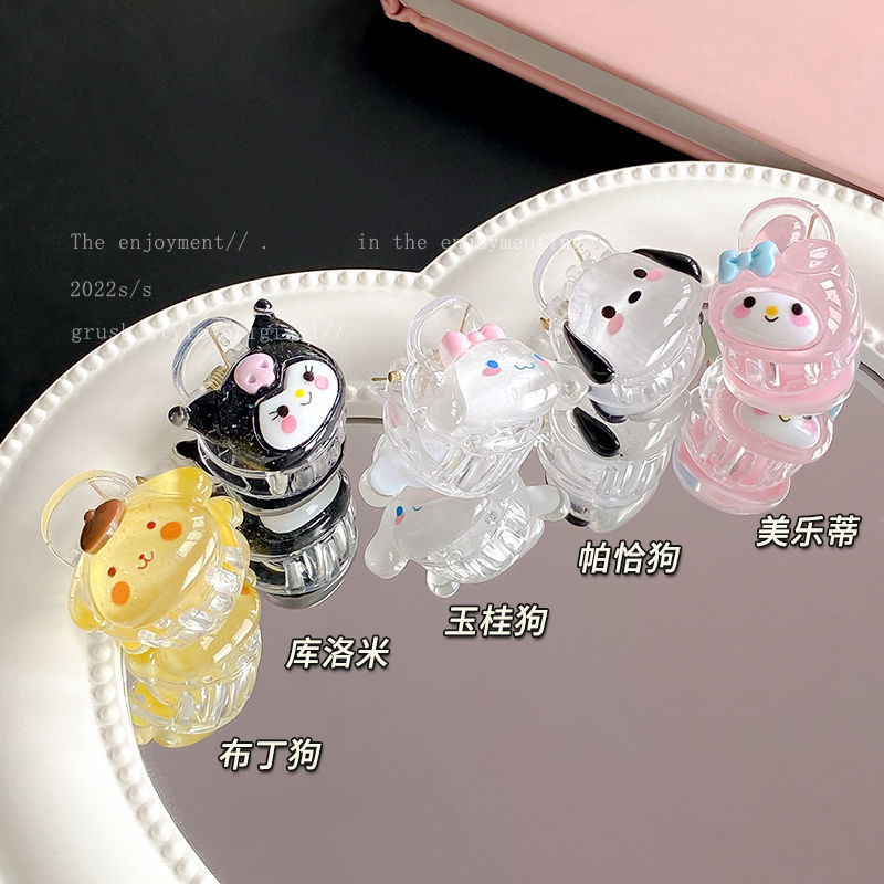 Y2k เงา Sanrio ปิ่นปักผมขนาดเล็กญี่ปุ่นน่ารัก Kuromi การ์ตูน Bangs คลิปหวานผมหางม้ากิ๊บติดผม