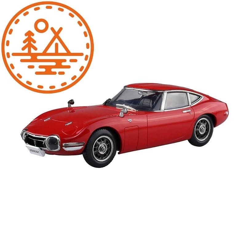 Aoshima Bunka Kyozai 1/32 The Snap Kit Series Toyota 2000GT Solar Red Pre-painted พลาสติกรุ่น 05B Ao