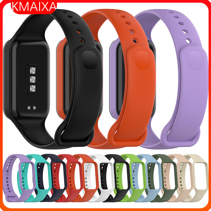 สายรัดซิลิโคนอ่อนนุ่มสําหรับ Xiaomi Mi Band 8 Active Rubber Band Xiaomi Smart Watch Band 8 Active Rubber Bahan Xiaomi สายรัดข้อมือเปลี่ยนสร้อยข้อมือเข็มขัด