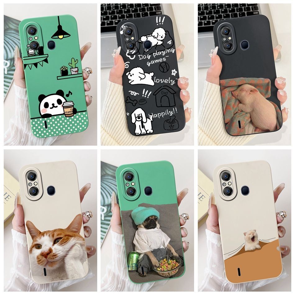 Itel A58 A 58 Pro A49 A661L เคสลายตลก ItelA58 A58Pro เลนส์เคสซิลิโคนอ่อนนุ่มป้องกัน