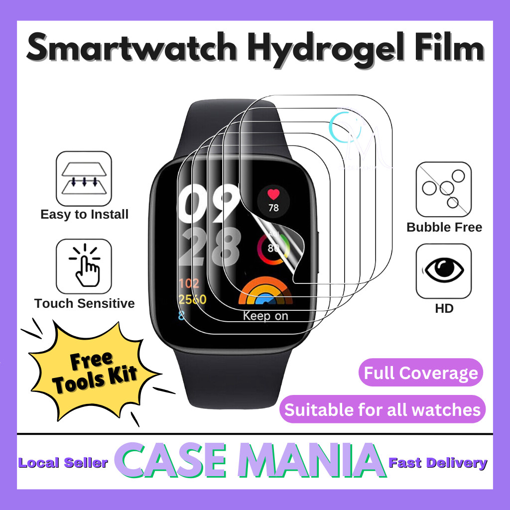 Vivo Watch GT 2 3 IQOO Watch ฟิล์มไฮโดรเจล ฟิล์มกันรอยหน้าจอ skrin pelindung jam tangan