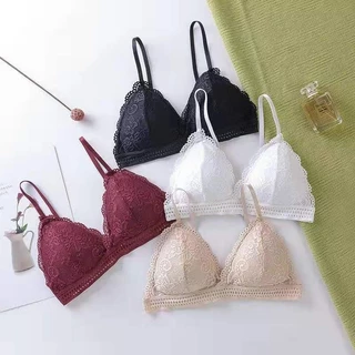 #261 สินค้าพร้อมส่งจากไทย บราสายเดี่ยว บราลูกไม้ ปรับสายได้ ไม่มีโครง หลังตะขอ ฟรีไซส์ สินค้าพร้อมส่ง