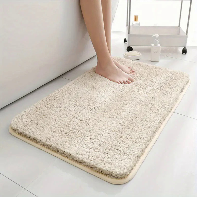 Water absorbtion anti slip bathroom mat thickened bathroom carpet long hair carpet machine washable 