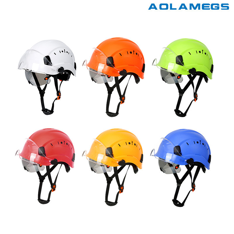 AOLAMEGS คู่แว่นตานิรภัยหมวกแว่นตากันแดดกู้ภัยกลางแจ้งโปร่งใส