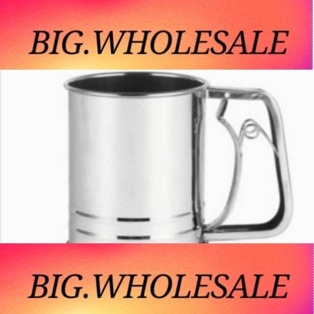 Handheld flour filter stainless Steel shaker sieve cup baking tool不锈钢面粉筛