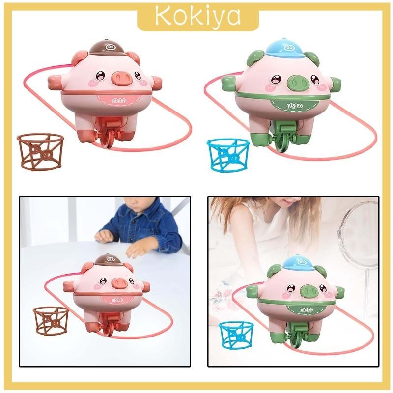 [เปลือก] หมูเดินเชือกแน่นของเล่นสมดุลหุ่นยนต์ของเล่นวงกลมกิจกรรมการศึกษาตลก