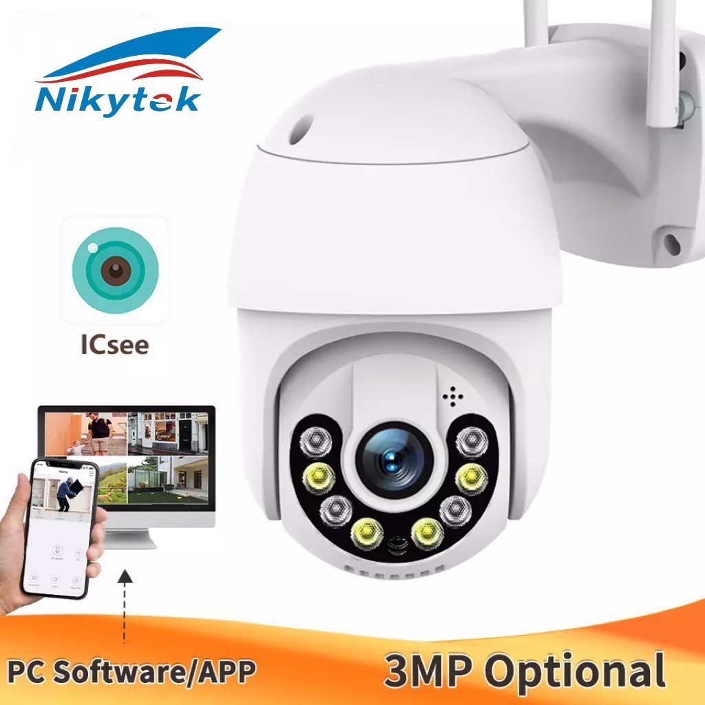 คมชัด ICSEE กล้องวงจรปิด IP Camera​ HD​ 8ล้านพิกเซล  กล้องวงจรปิดไร้สาย WiFi IP Camera 1080P  กันน้ำ