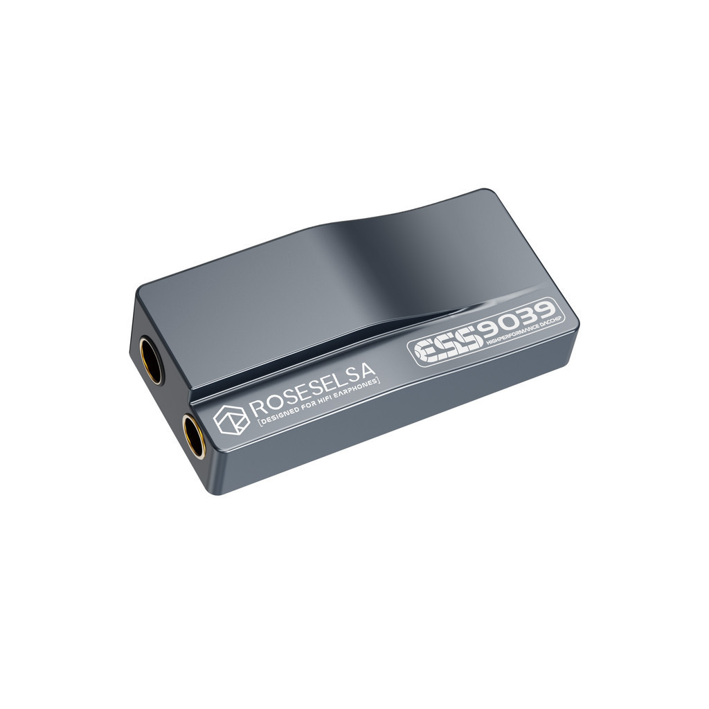 Roseselsa RS9039 แบบพกพา Flagship-Grade USB DAC/AMP TypeC เครื่องขยายเสียงหูฟัง DSD256 3.5 มม.4.4 มม.เอาต์พุต Rose Technics DAC
