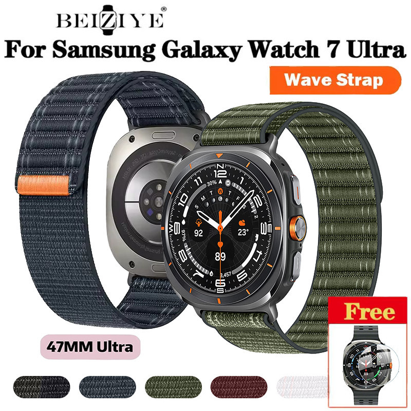 SAMSUNG กีฬาสายรัดห่วงไนล่อนสําหรับ ซัมซุง กาแลคซี นาฬิกาอัลตร้า47มิลลิเมตรวงกีฬาสร้อยข้อมือไนล่อนสายนาฬิกาข้อมือสําหรับนาฬิกาอัลตร้า47มิลลิเมตรบุรุษและสตรีปรับสร้อยข้อ