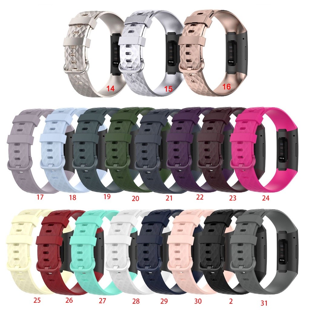 สายรัดซิลิโคนสําหรับ Fitbit Charge 4 3 SE สร้อยข้อมือทดแทน Sport Band สายรัดข้อมือกันน้ําแบบนุ่ม