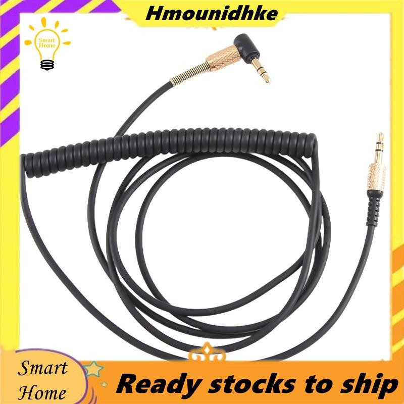 [Hmou]สายออดิโอสปริงสายไฟสําหรับ Marshall Major II 2 หูฟังบลูทูธมอนิเตอร์ (พร้อมไมโครโฟนพร้อม)