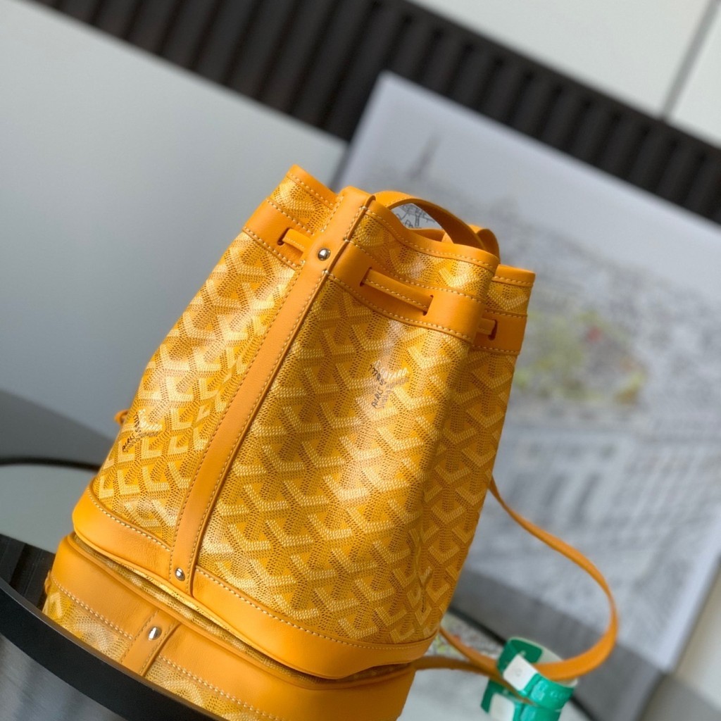 Fast Shipping Goyard/Goyard Bucket Bag Drawstring Small Dog Tooth Bag Letter Full logo Shoulder Mess