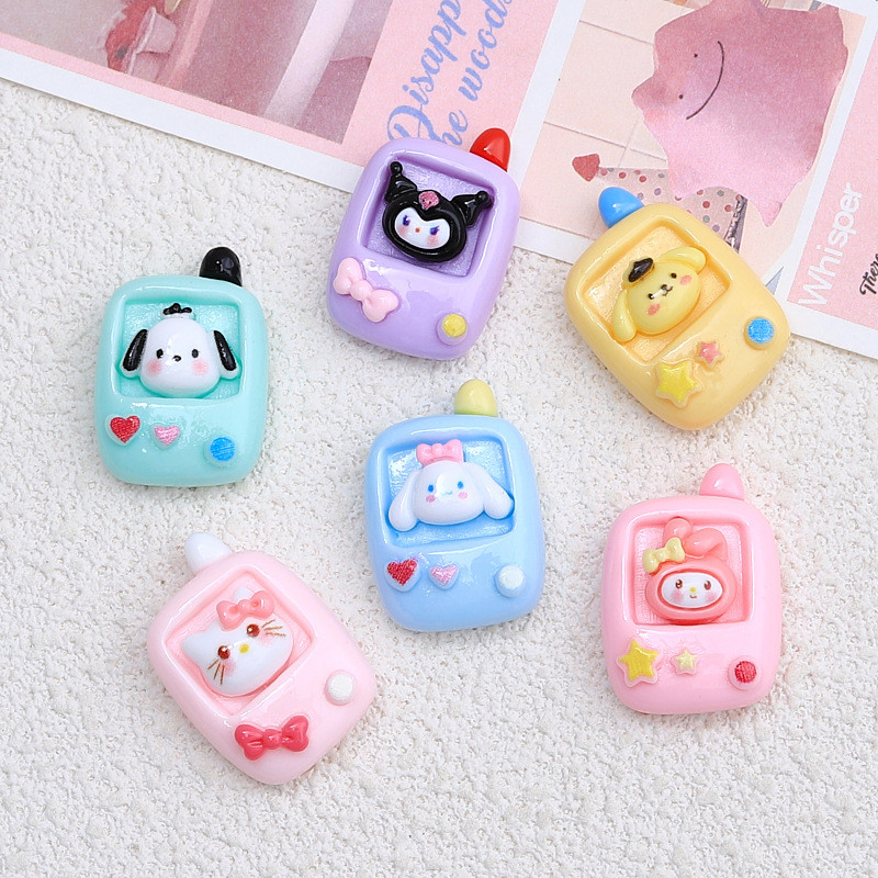 อุปกรณ์เสริมเรซินขายส่งการ์ตูนครีมกาว DIY กิ๊บติดผมรูรองเท้าเครื่องประดับตกแต่งโทรศัพท์สัตว์น่ารัก