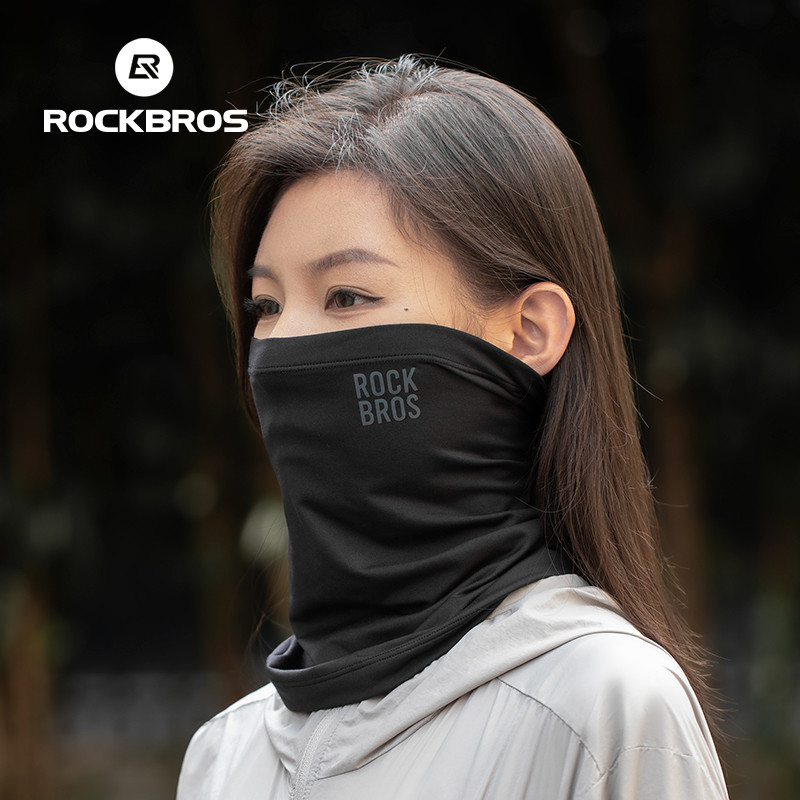 ROCKBROS หน้ากากกันลมป้องกันความร้อนป้องกันรังสี UV ระบายอากาศได้ดีน้ำหนักเบาผ้าคลุมศีรษะขนสัตว์สวมใส่สบายอุปกรณ์กลางแจ้ง
