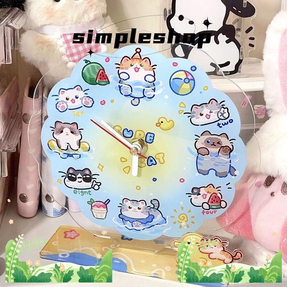 นาฬิกาเวลา SIMPLE, นาฬิกาแขวนเครยอนชินจังสร้างสรรค์อะคริลิค, นาฬิกาควอทซ์น่ารักสาวเงียบ