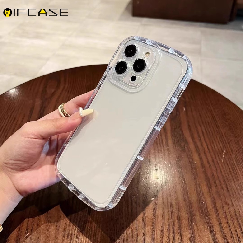 สําหรับ OPPO Reno 6 5 Pro 5Z 5K 4 3 Pro SE Reno5 5G เคสโทรศัพท์รูปไข่รอบโปร่งใสถุงลมนิรภัยใส Anti Fall กันกระแทก Drop Proof น่ารัก Simple Soft TPU ปลอกกรณีฝาครอบ