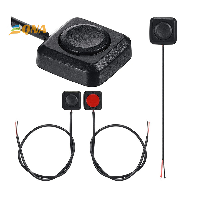 [QNA] 1 PC Momentary Push Button On Off Switch พลาสติกสีดํา 12V 24V ปุ่มปลุกรถยนต์ DIY ไฟฉาย Surface Mount Mini ปุ่มสวิทช์ใหม่