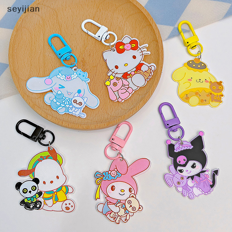 Syj น่ารักอะนิเมะจี้พวงกุญแจการ์ตูนประณีตกระเป๋าเป้สะพายหลังแขวนเครื่องประดับอุปกรณ์เสริมแฟชั่นสร้างสรรค์พวงกุญแจของขวัญเล็กๆ TH