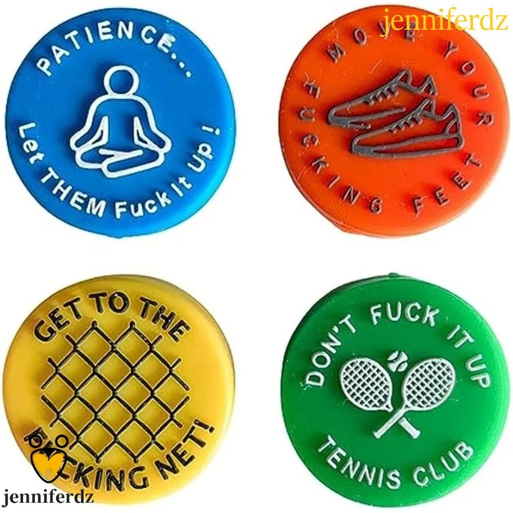 Jenniferdz ไม้การสั่นสะเทือน Dampeners, Universal Anti-vibration Tennis Racket โช้คอัพ, อุปกรณ์กีฬาที่มีสีสัน Creative Reusable Tennis Damper ของขวัญที่ไม่ซ้ํากัน