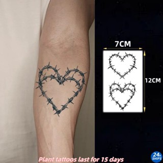 หนามแหวนรูปแบบสักสาวเซ็กซี่แขนพืชสักสติกเกอร์รอยสักกันน้ํายา…