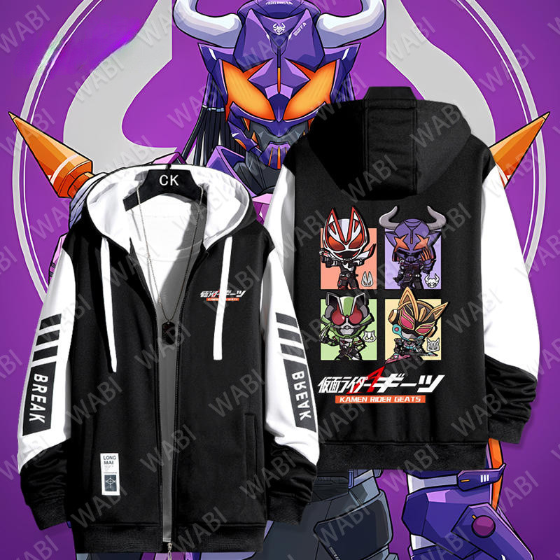 Kamen Rider GEATS 3D การพิมพ์ผู้ชาย/ผู้หญิงฤดูใบไม้ร่วงแฟชั่นยอดนิยมอะนิเมะญี่ปุ่นซิป Hoodies เสื้อแ