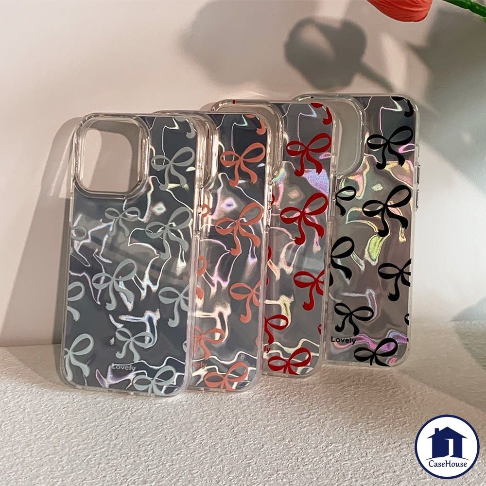 เคส Simple Bow-knot Waves เข้ากันได้กับ IPhone 7 6 8 6s Plus 13 15 14 11 12 Pro Max XR X 15 14 12 11 13 Pro XS Max SE