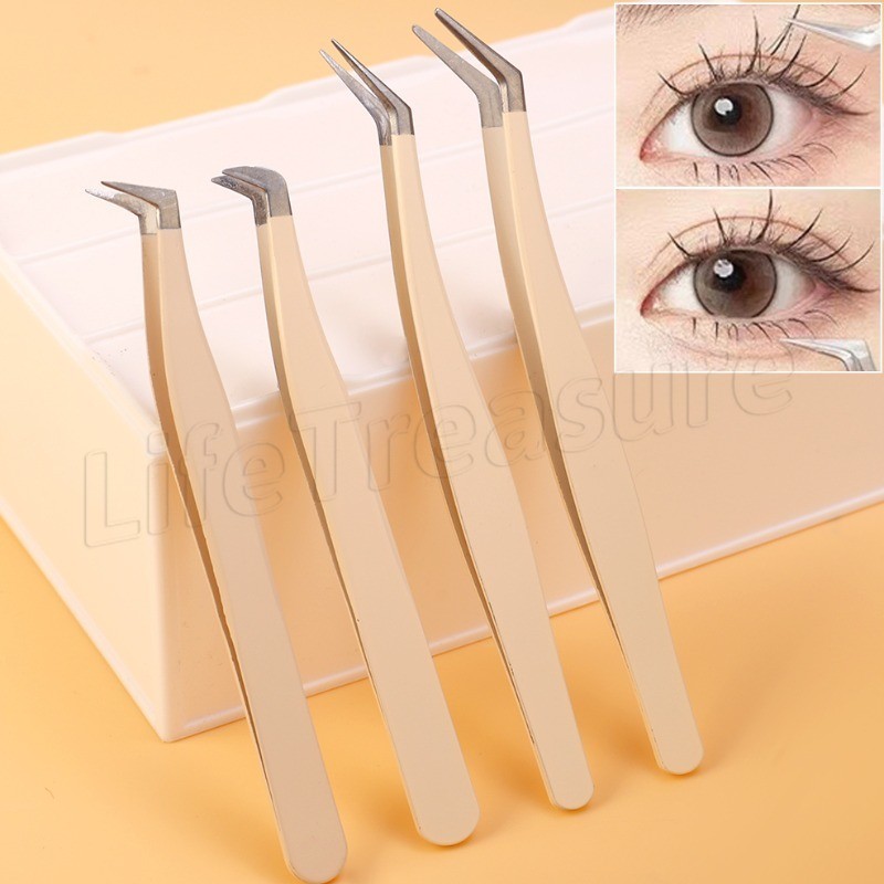 [ แนะนํา] แหนบสแตนเลส - Eyelash Extension - Eyebrow Beard Clamp - คลิปขนตาปลอม - Eyelash Extractor - Anti-Static, Portable - เครื่องมือแต่งหน้า - อุปกรณ์เสริมความงาม