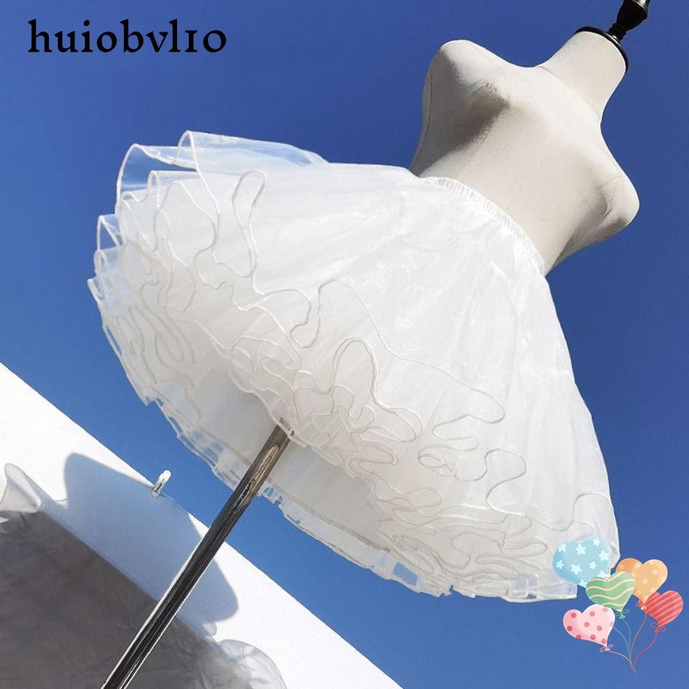Huiobvl10 สีขาว Petticoat, Soft Yarned Puffy กระโปรง, Lolita Crinolinas คอสเพลย์อุปกรณ์เสริมคอสเพลย์เสื้อผ้าด้านล่างกระโปรงสนับสนุน