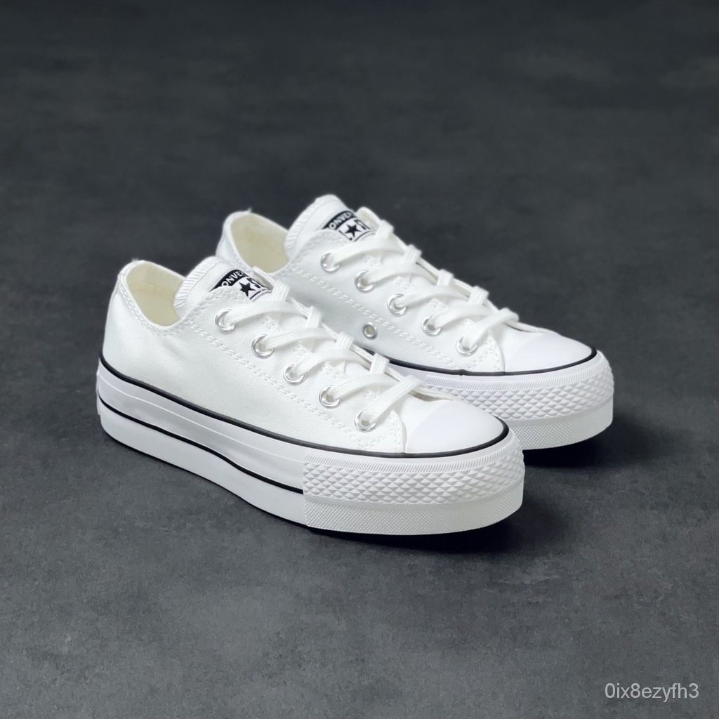 Original 100% Converse Shoes AllStar Chuck Taylor Lift LOW FLAT White Original