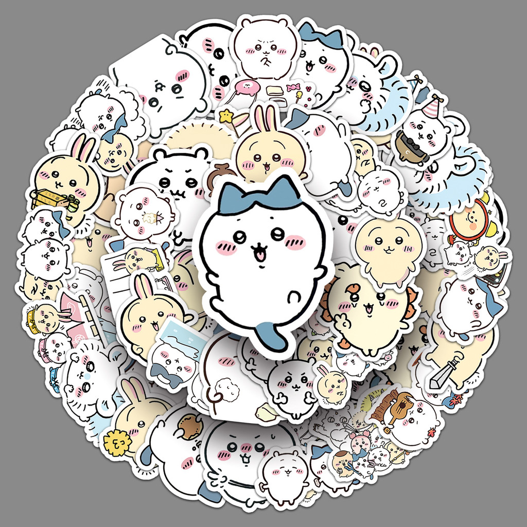 50 ชิ้น Chikawa Hachiware Usagi Momonga สติกเกอร์ Giika เหมาะสําหรับกรณีโทรศัพท์มือถือตู้เย็นแก้ว