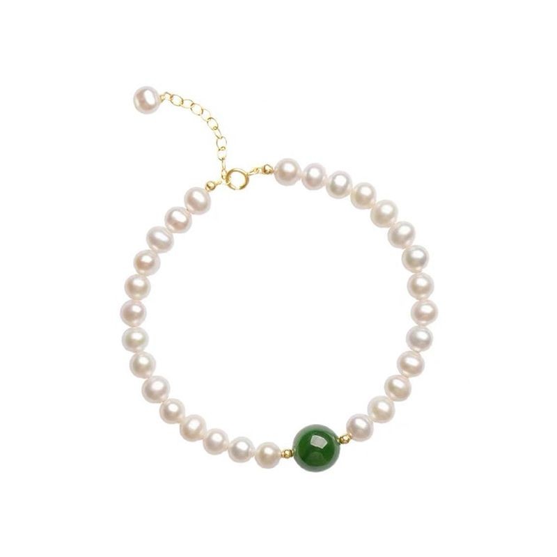 aidderse.thIndigo สร้อยข้อมือเพิร์ลหญิง High-end All-match แฟนสร้อยข้อมือ Turn Luck Bead-