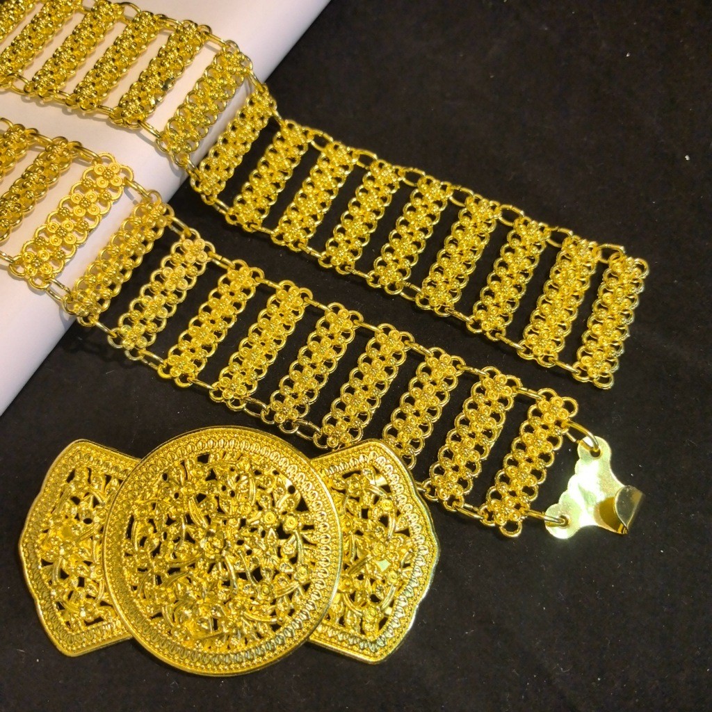 เข็มขัดโบราณ สีทองพร้อมหัวเข็มขัด หลากหลายสไตล์ ปรับขนาดได้ เด็กสามารถใส่ได้ - รูปที่ 6